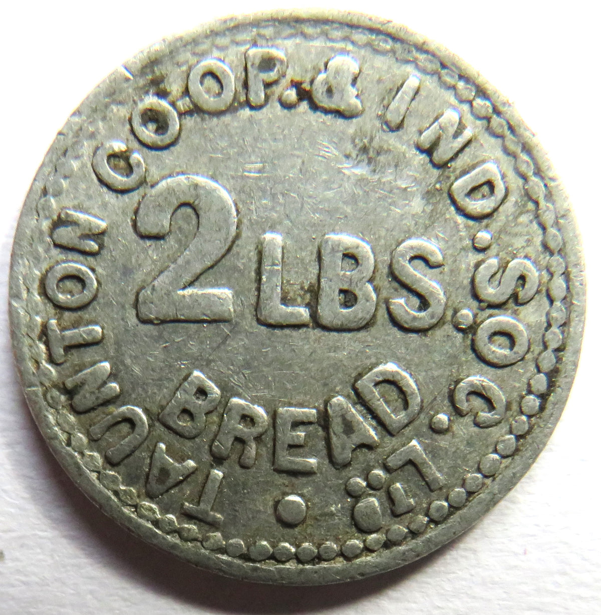 Taunton Co-Op Society Token 2 Lbs Bread