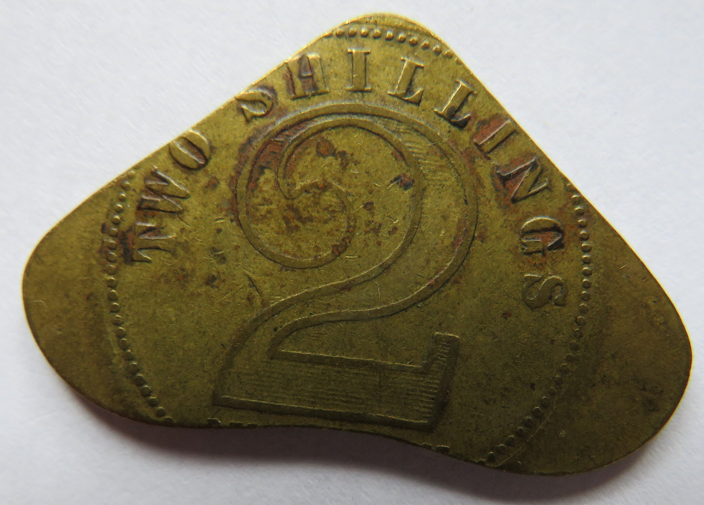 H.M. Swain Billingsgate 2 Shilling Market Token
