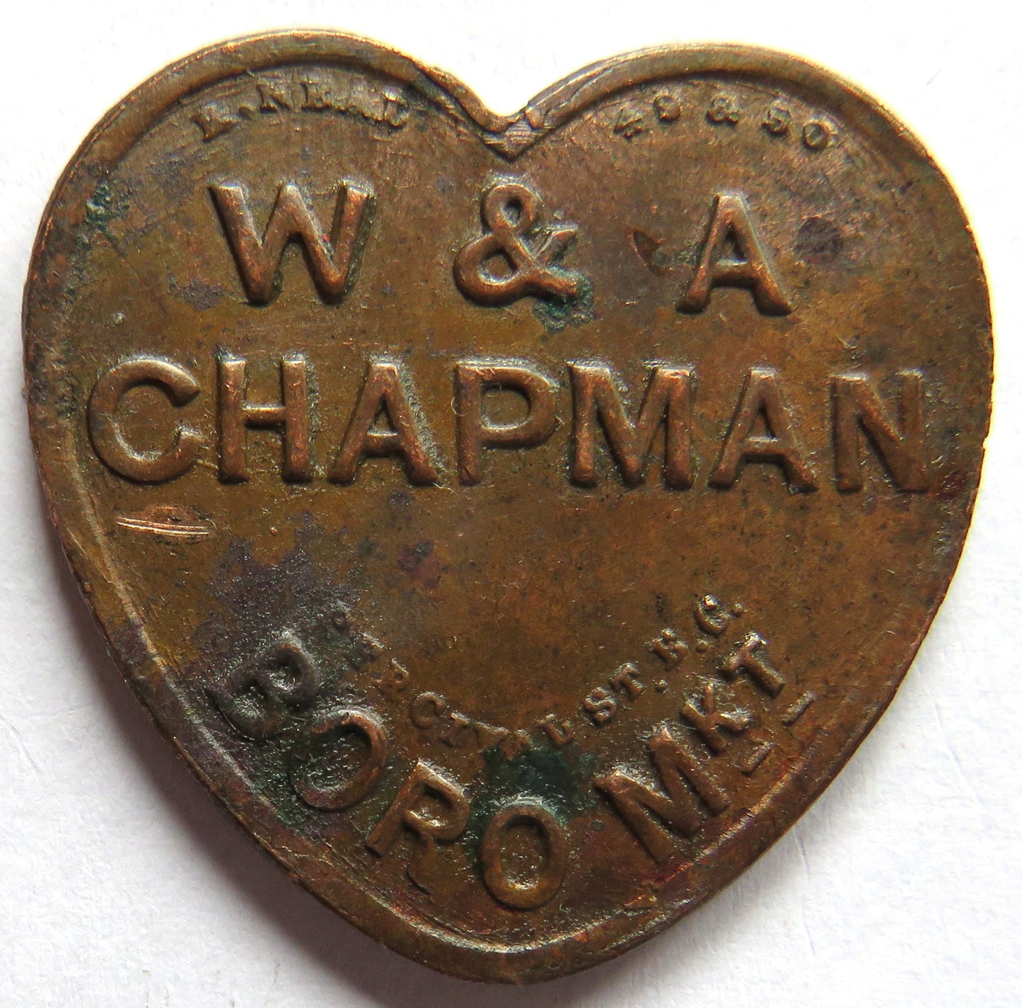 W & A Chapman Boro Market 4 Shilling Token