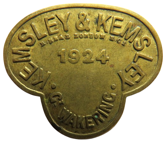 Kemsley & Kemsley 1924 Great Wakering 5 Shilling Token