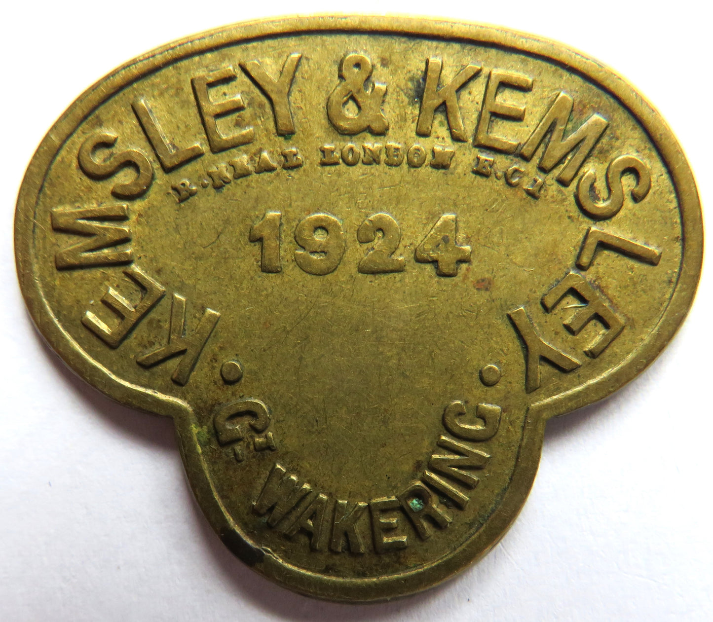 Kemsley & Kemsley 1924 Great Wakering 5 Shilling Token