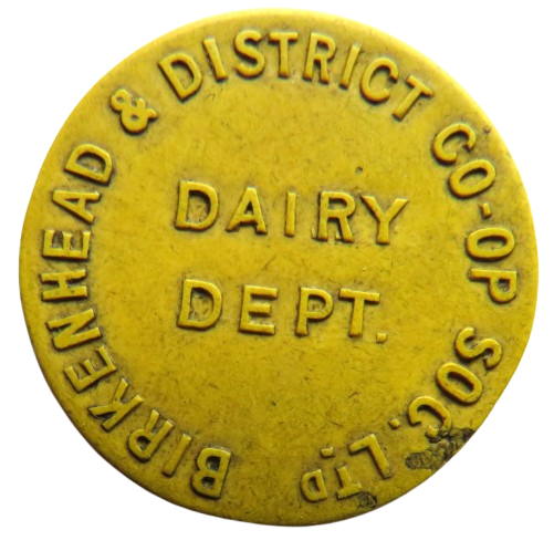 Birkenhead & District Co-Operative Society Dairy Department Pint Token
