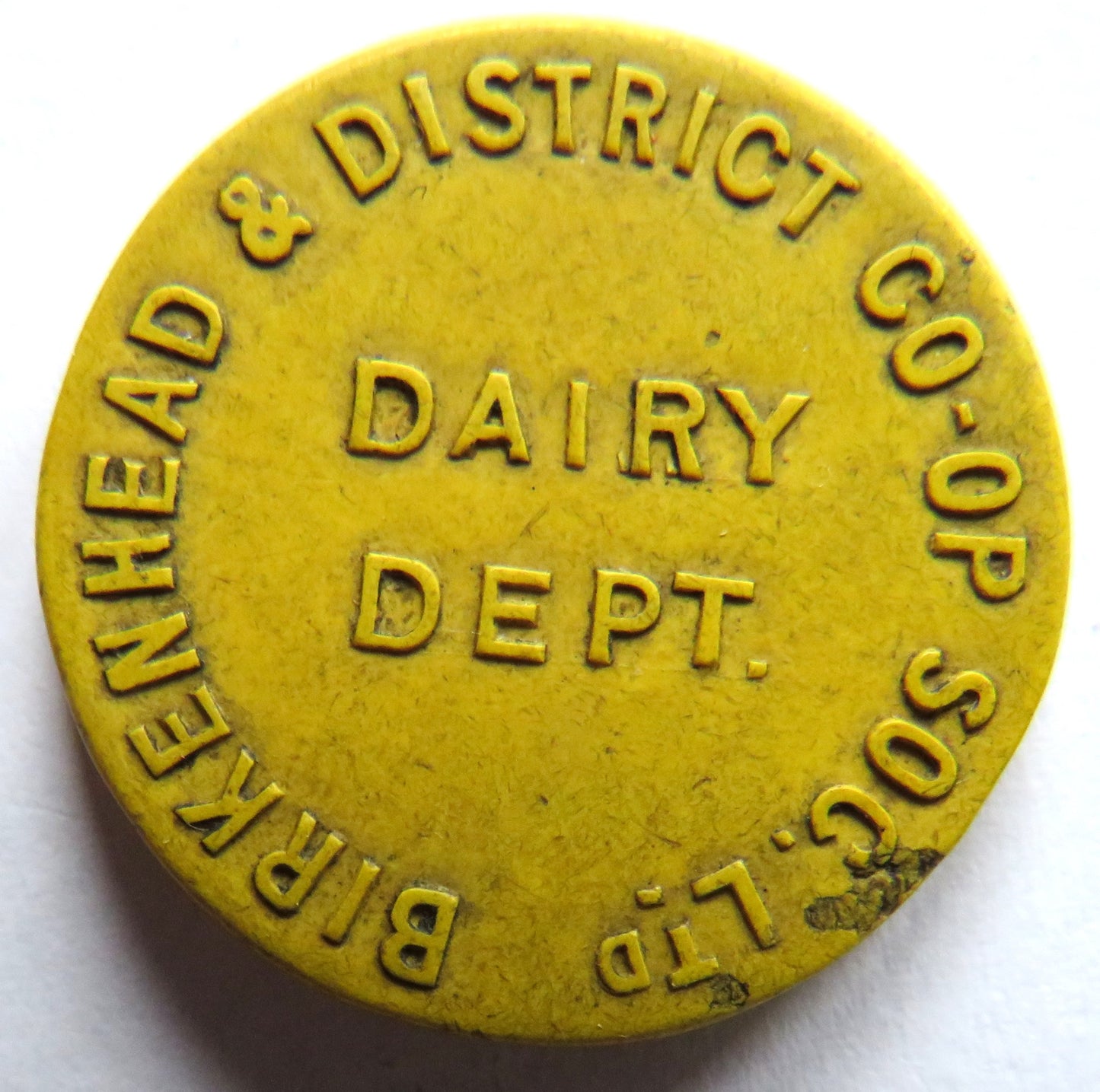 Birkenhead & District Co-Operative Society Dairy Department Pint Token