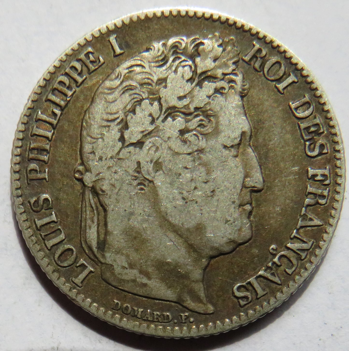 1836-B France Silver 1 Franc Coin Louis-Philippe