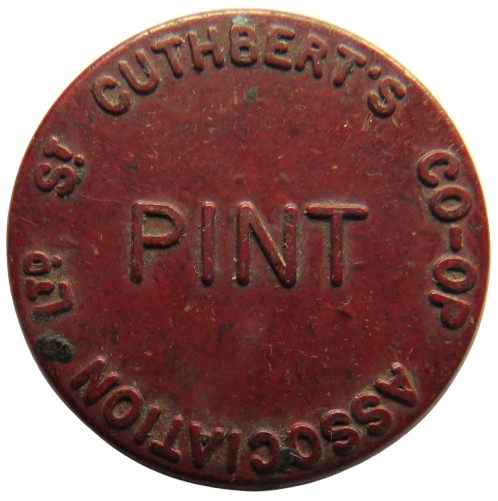 St Cuthbert's Co-Operative Association Pint Token