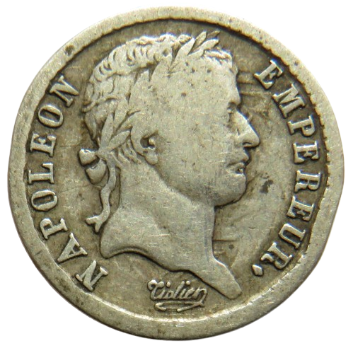 1808-B Napoleon Bonaparte France Silver 1/2 Franc Coin
