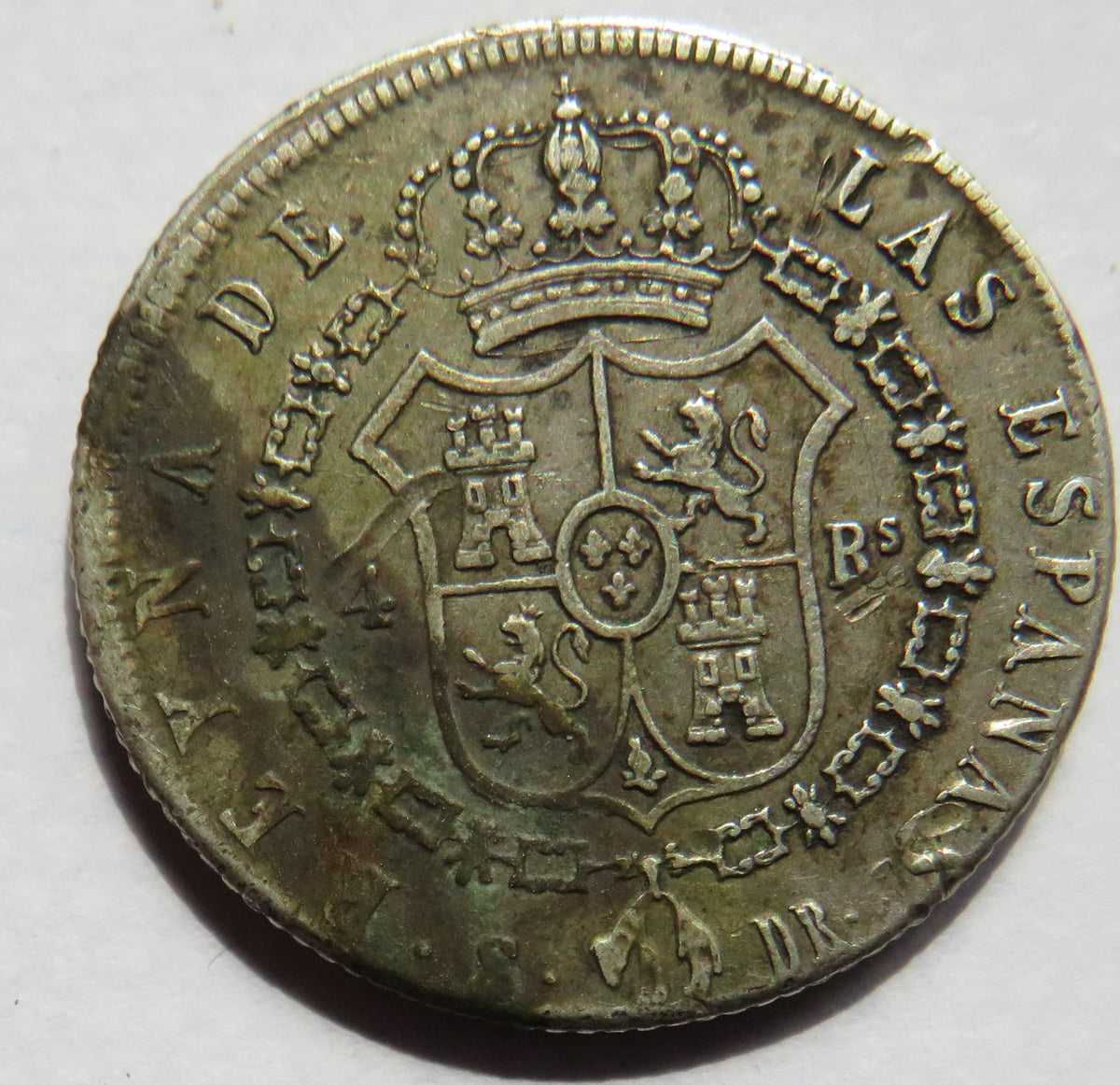 1837 Spain Silver 4 Reales Coin image 3