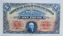 Load image into Gallery viewer, 1940 Commercial Bank of Scotland £1 One Pound Banknote In High Grade
