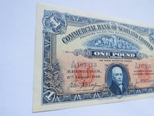 Load image into Gallery viewer, 1940 Commercial Bank of Scotland £1 One Pound Banknote In High Grade
