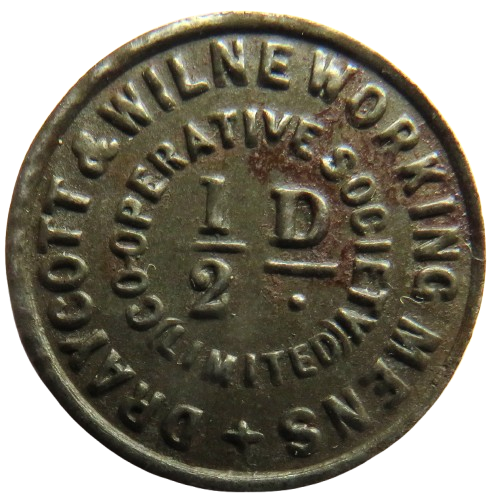 Draycott & Wilne Working Men's Co-Operative Society 1/2d Token