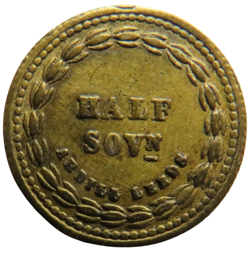 Equitable Co-operative Society Ardill, Leeds Half Sovereign Token