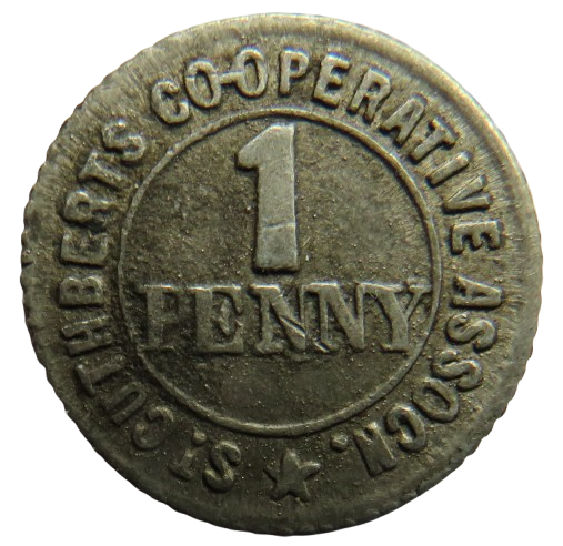 St Cuthbert's Co-Operative Association 1 Penny Token