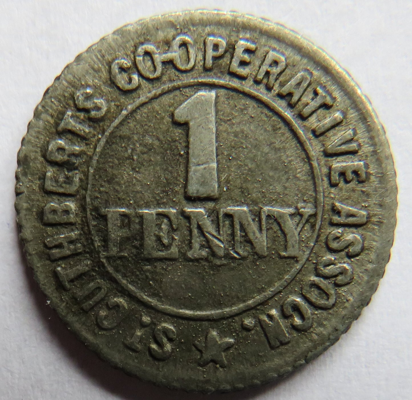 St Cuthbert's Co-Operative Association 1 Penny Token