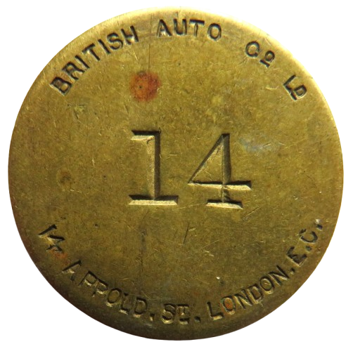 British Auto Apollo Street London Vintage Machine Token
