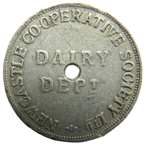 Newcastle Co-Operative Society Dairy Department 1 Pint Token