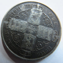 Load image into Gallery viewer, 1881 Queen Victoria Silver Gothic Florin Coin
