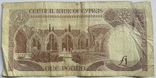 Load image into Gallery viewer, 1989 Cyprus £1 One Pound Banknote
