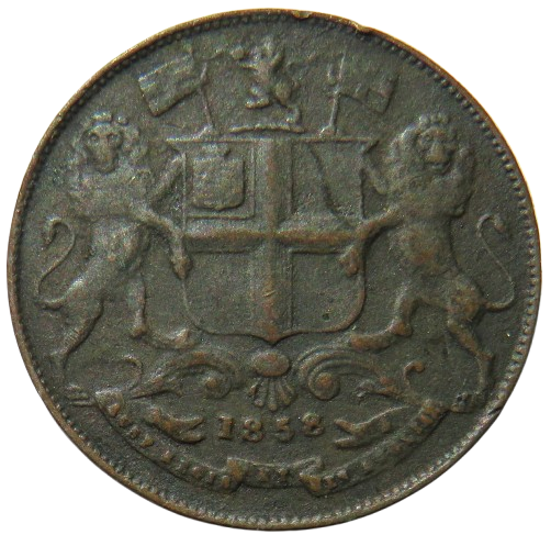 1858 East India Company 1/4 Anna Coin