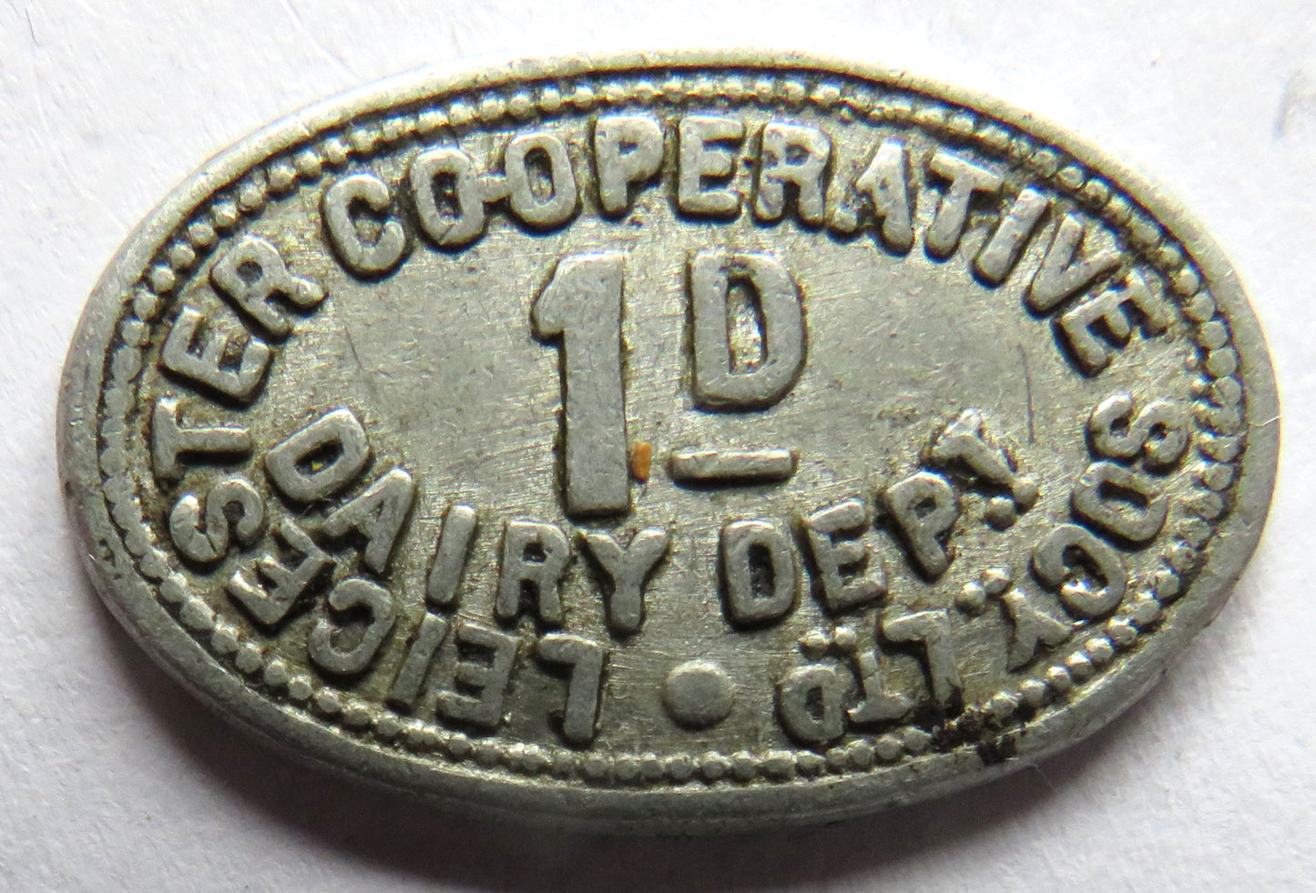 Leicester Cooperative Society Ltd Dairy Department 1d Token