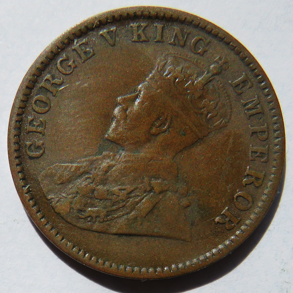 1936 King George V India 1/4 Anna Coin
