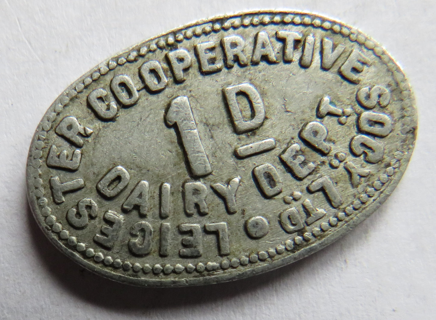 Leicester Cooperative Society Ltd Dairy Department 1d Token