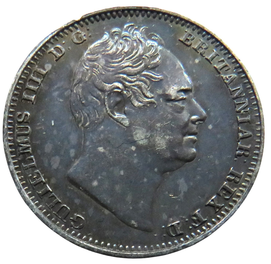 1834 King William IV Silver Maundy Fourpence Coin