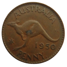 Load image into Gallery viewer, 1950 King George VI Australia One Penny Coin
