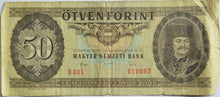 Load image into Gallery viewer, 1983 Hungary 50 Florint Banknote
