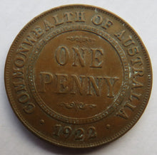 Load image into Gallery viewer, 1922 King George V Australia One Penny Coin
