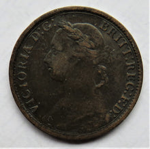 Load image into Gallery viewer, 1884 Queen Victoria Bun Head Farthing Coin - Great Britain
