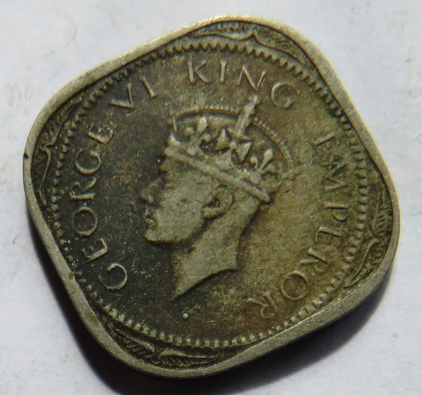 1946 King George VI India 1/2 Anna Coin