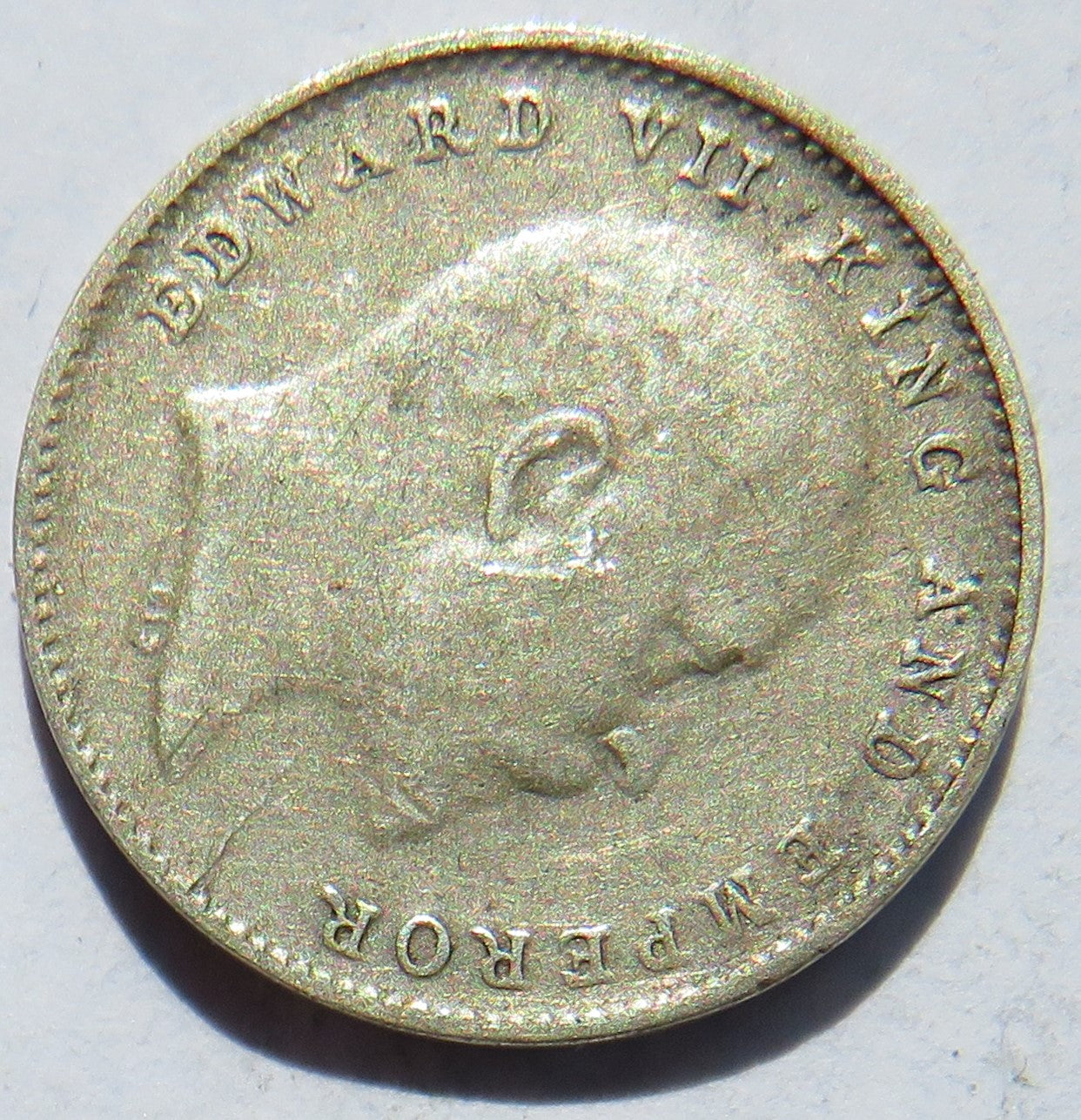 1910 King Edward VII India Silver 2 Annas Coin