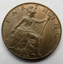 Load image into Gallery viewer, 1924 King George V Farthing Coin - Great Britain
