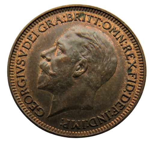 1936 King George V Farthing Coin - Great Britain