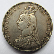 Load image into Gallery viewer, 1887 Queen Victoria Jubilee Head Silver Double Florin Coin In High Grade
