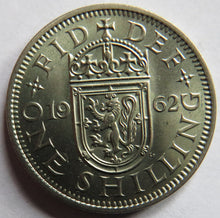 Load image into Gallery viewer, 1962 Queen Elizabeth II (Scottish) Shilling Coin In High Grade
