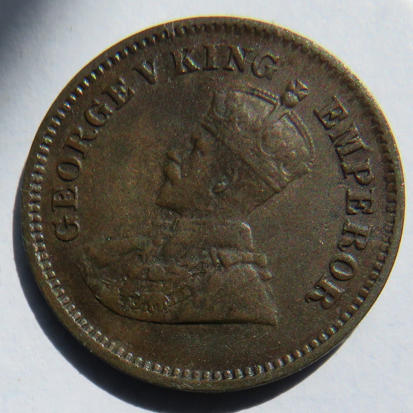 1921 King George V India 1/2 Pice Coin