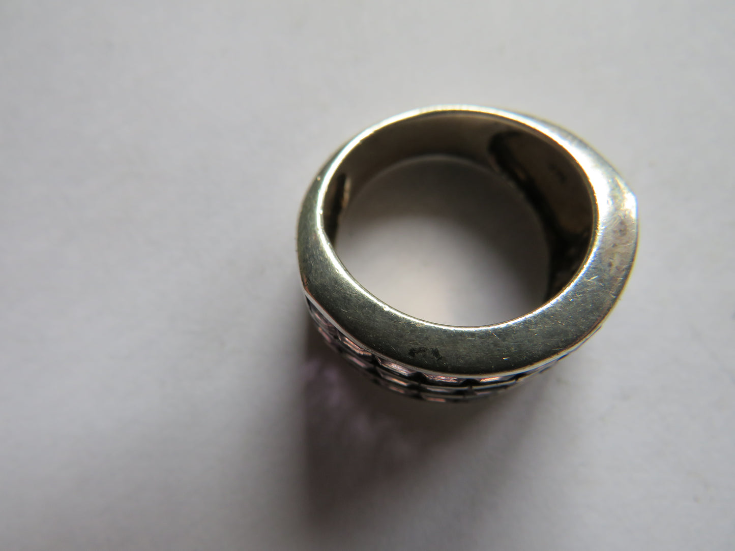 Sterling Silver & Purple Stone Ladies Ring Fully Hallmarked - UK Size Q