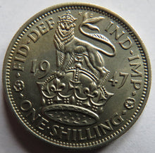 Load image into Gallery viewer, 1947 King George VI (English) Shilling Coin In Higher Grade
