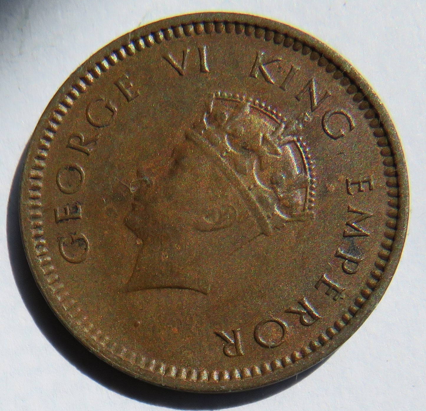 1939 King George India 1/2 Pice Coin