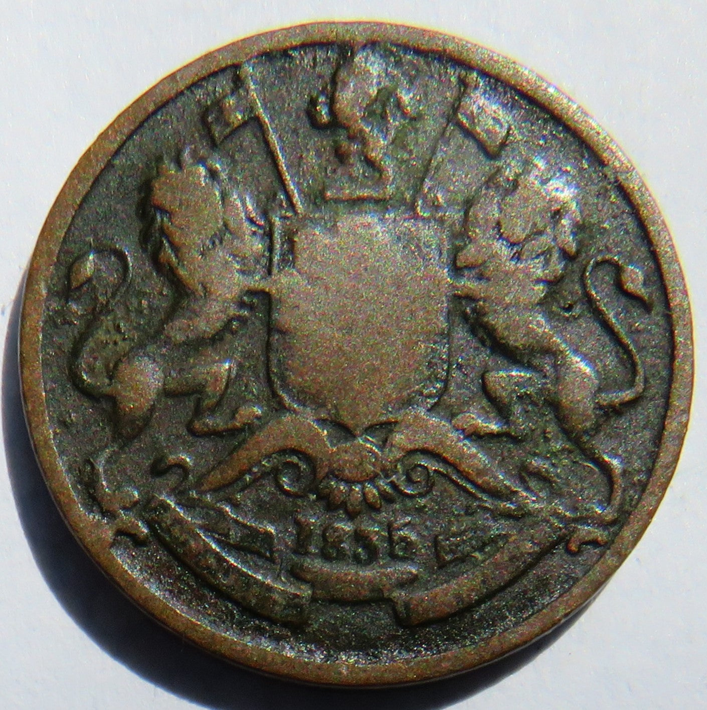 1835 East India Company 1/12 Anna Coin