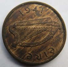 Load image into Gallery viewer, 1941 Eire Ireland Halfpenny Coin
