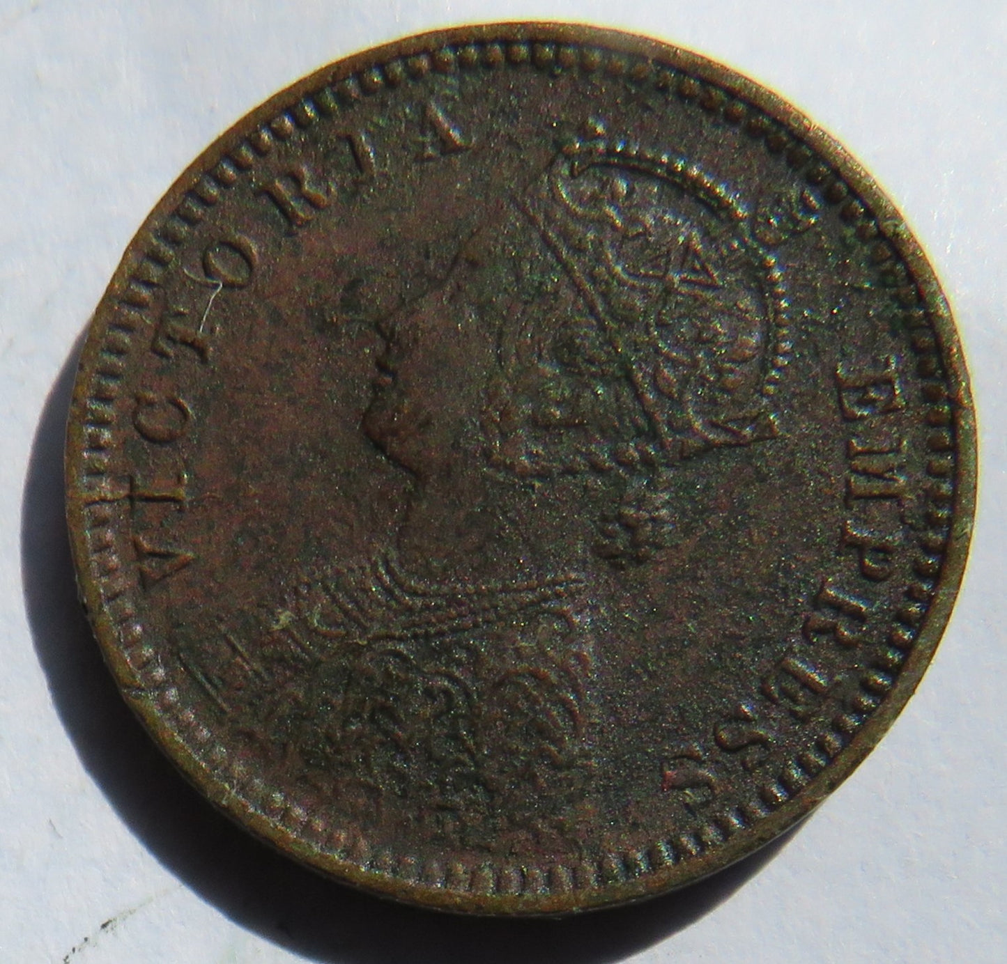 1895 Queen Victoria India 1/12 Anna Coin