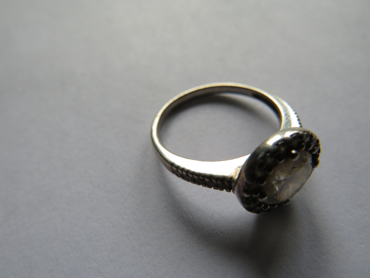 Stylish Ladies Sterling Silver & CZ Ring - UK Size M
