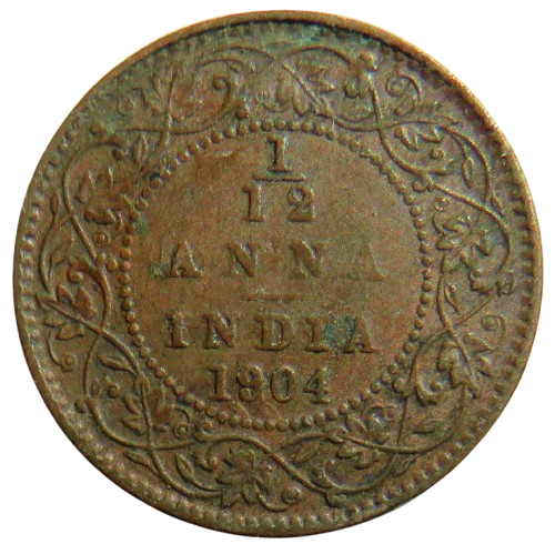 1904 King Edward VII India 1/12 Anna Coin