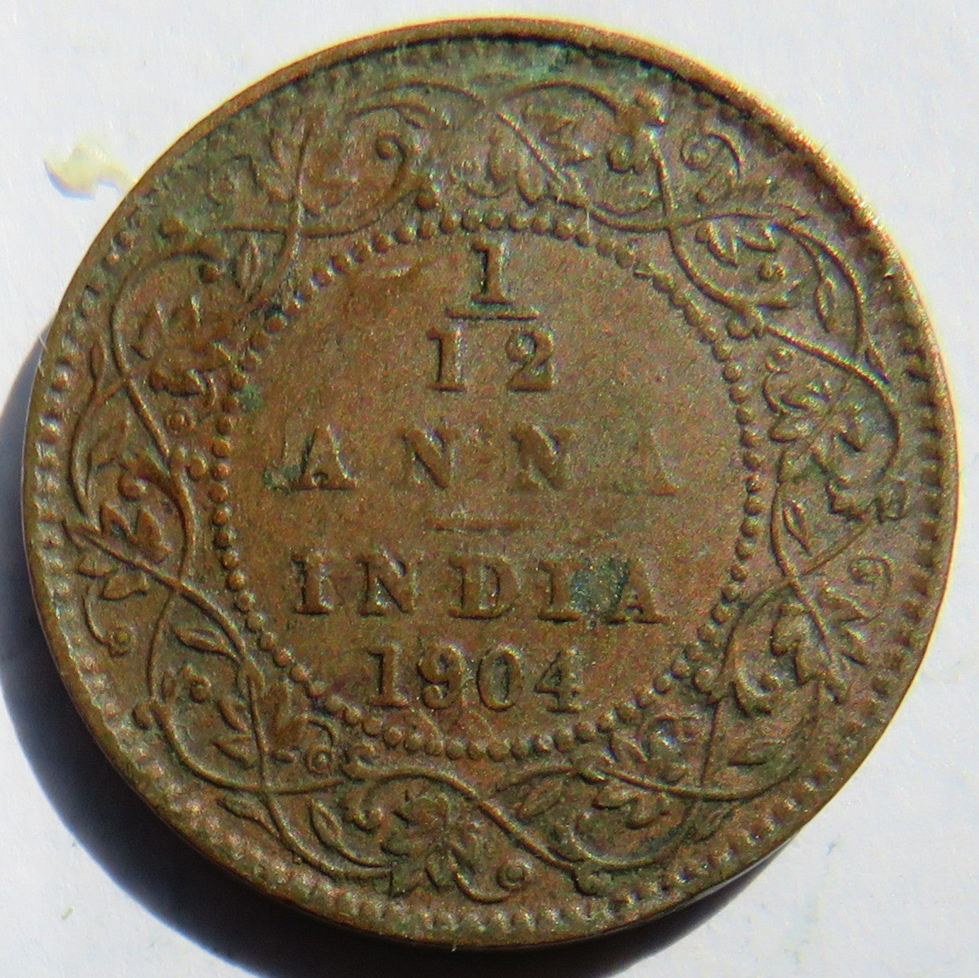 1904 King Edward VII India 1/12 Anna Coin