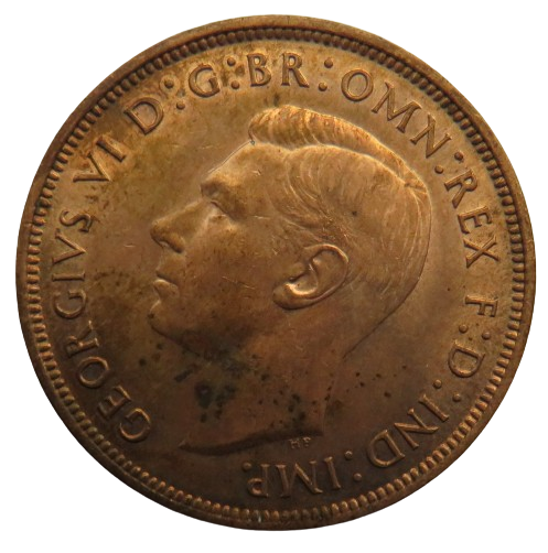 1937 King George VI One Penny Coin In Higher Grade