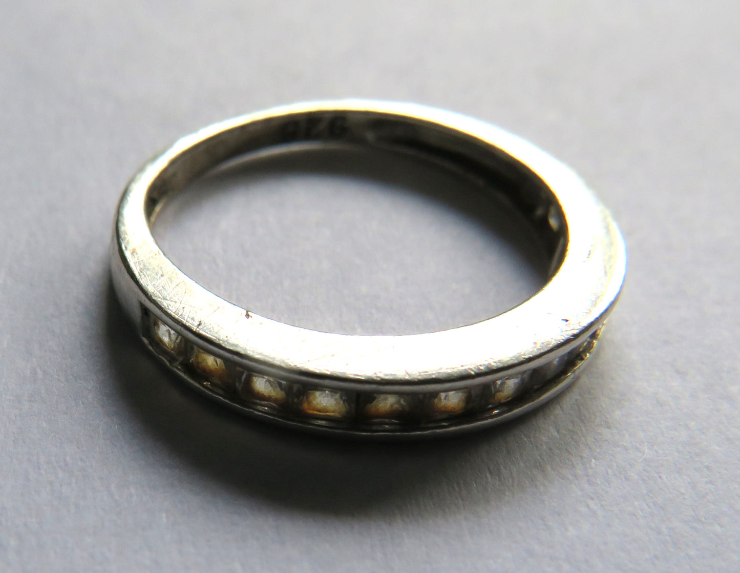 Ladies Sterling Silver & CZ Ring - UK Size K & 1/2