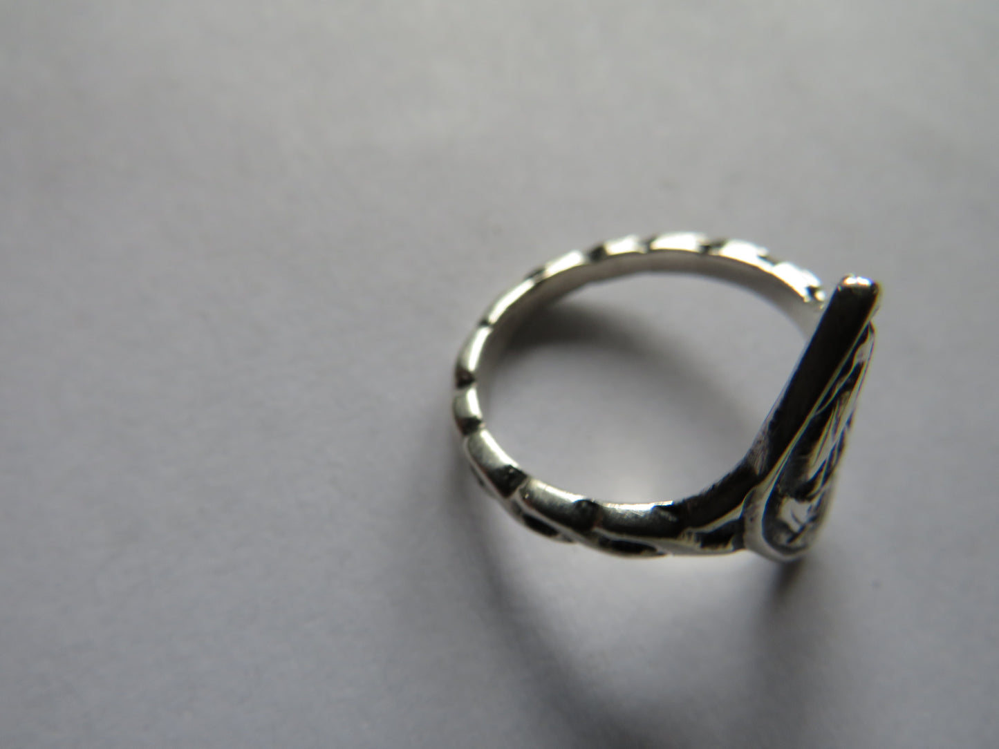 Sterling Silver Ring Viking Long Boat - Iona UK Size O