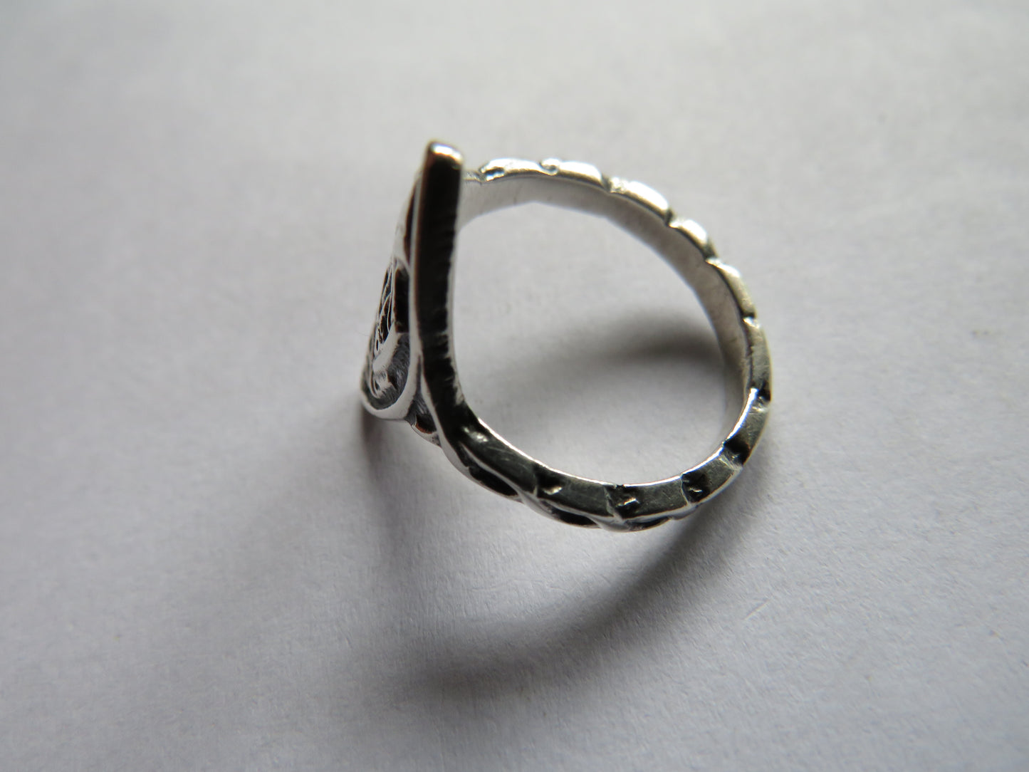 Sterling Silver Ring Viking Long Boat - Iona UK Size O
